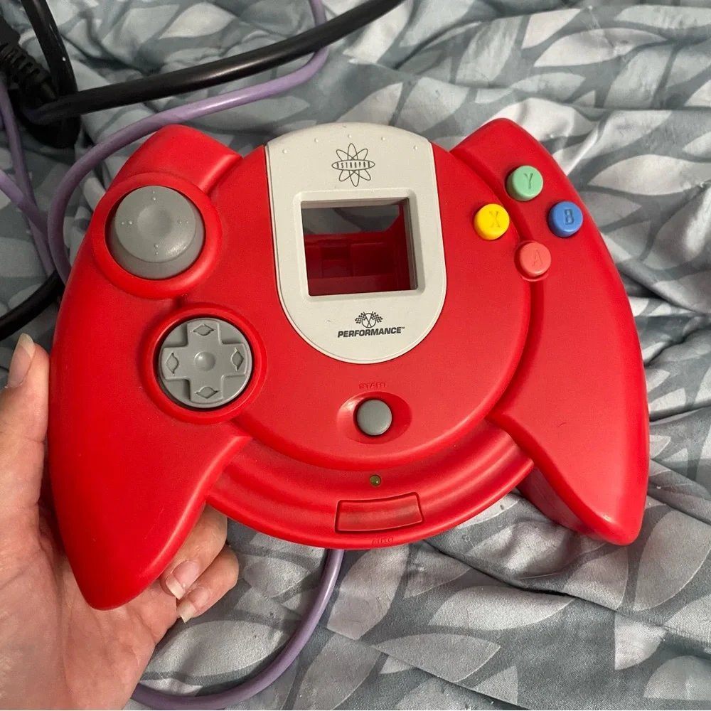 Dreamcast Console with Red Controller